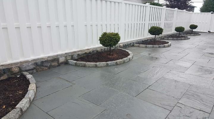 Enjoy the benefits of stamped concrete on your property.